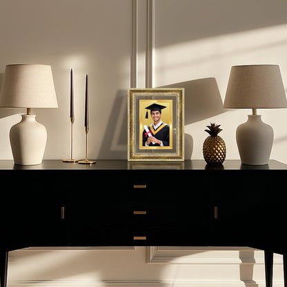 Portrait on Gold | Petite Luxe Rectangle
