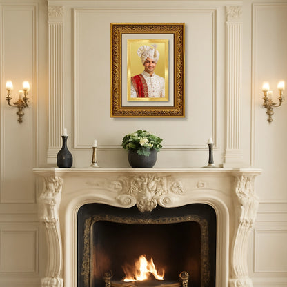 Portrait on Gold | Opulent Charm Rectangle