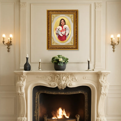 Portrait on Gold | Opulent Charm Oval