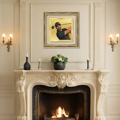 Portrait on Gold | Opulent Charm Square