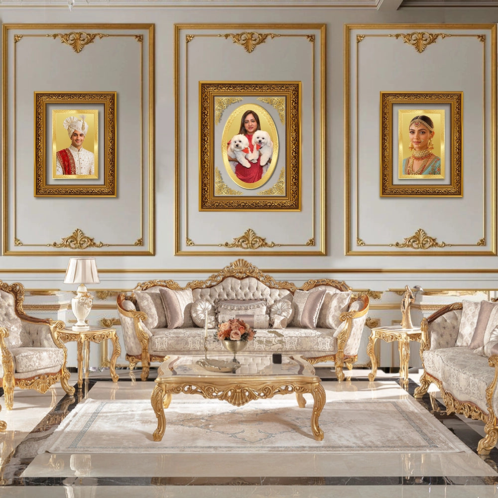 Portrait on Gold | Opulent Charm Oval