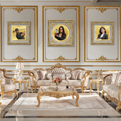 Portrait on Gold | Opulent Charm Square