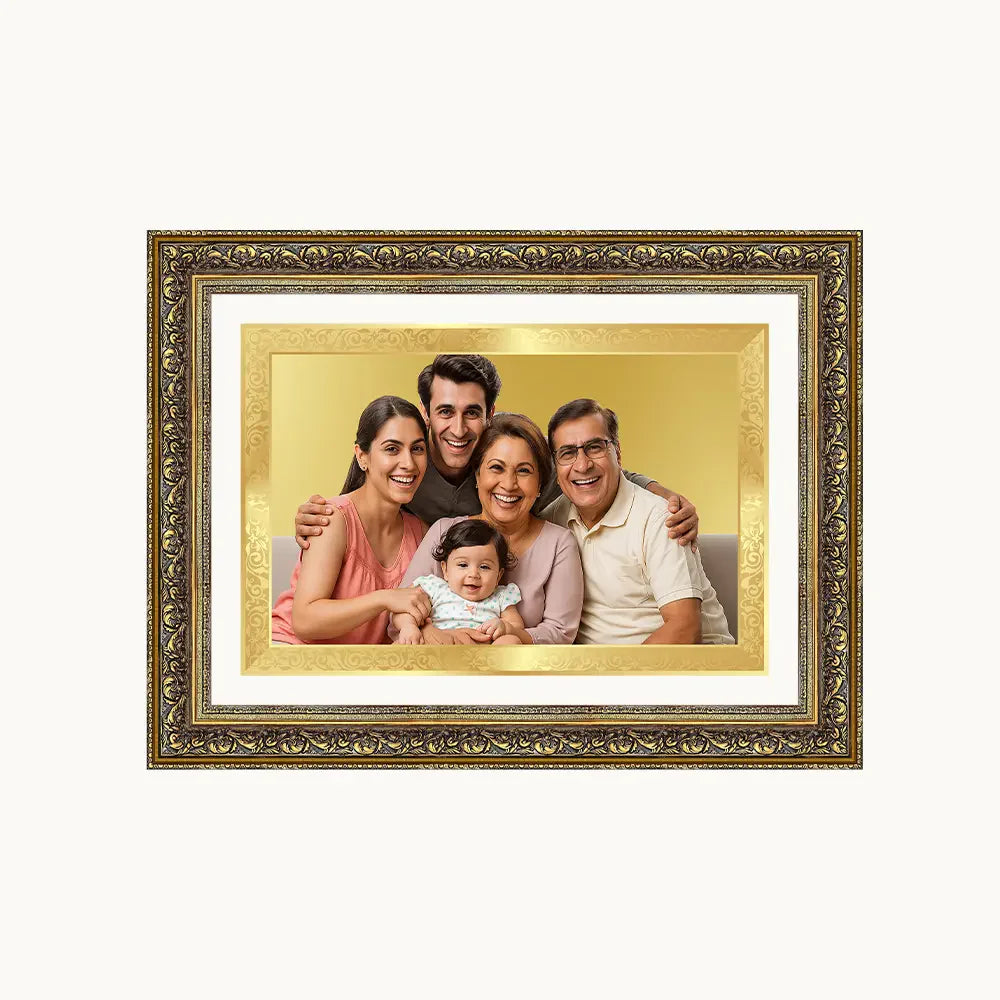 Portrait on Gold | Immortalise Your Legacy Landscape Photo Frame in 24K Gold