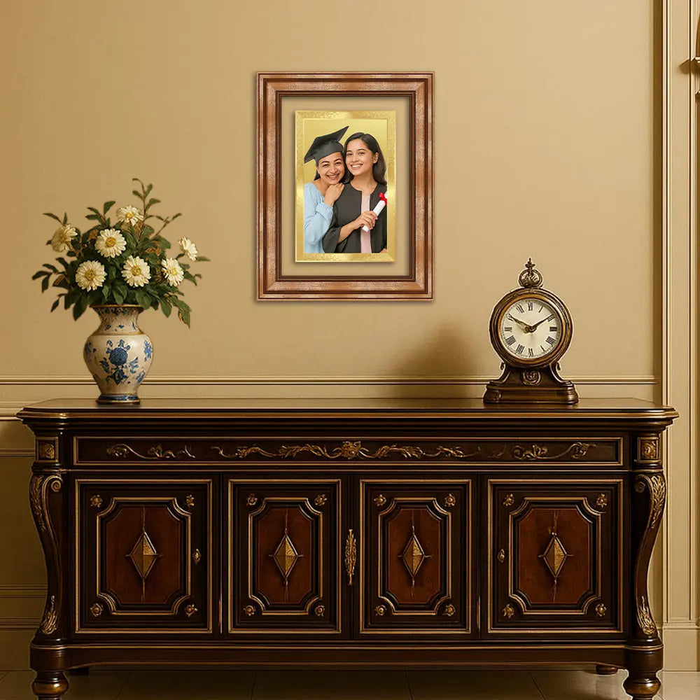 Portrait on Gold | Immortalise Your Petite Luxe Rectangle Photo Frame in 24K Gold