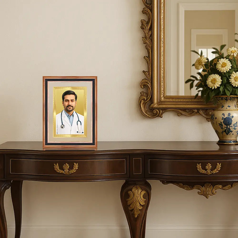 Portrait on Gold | Immortalise Your Luxe Mini Rectangular Photo Frame in 24K Gold