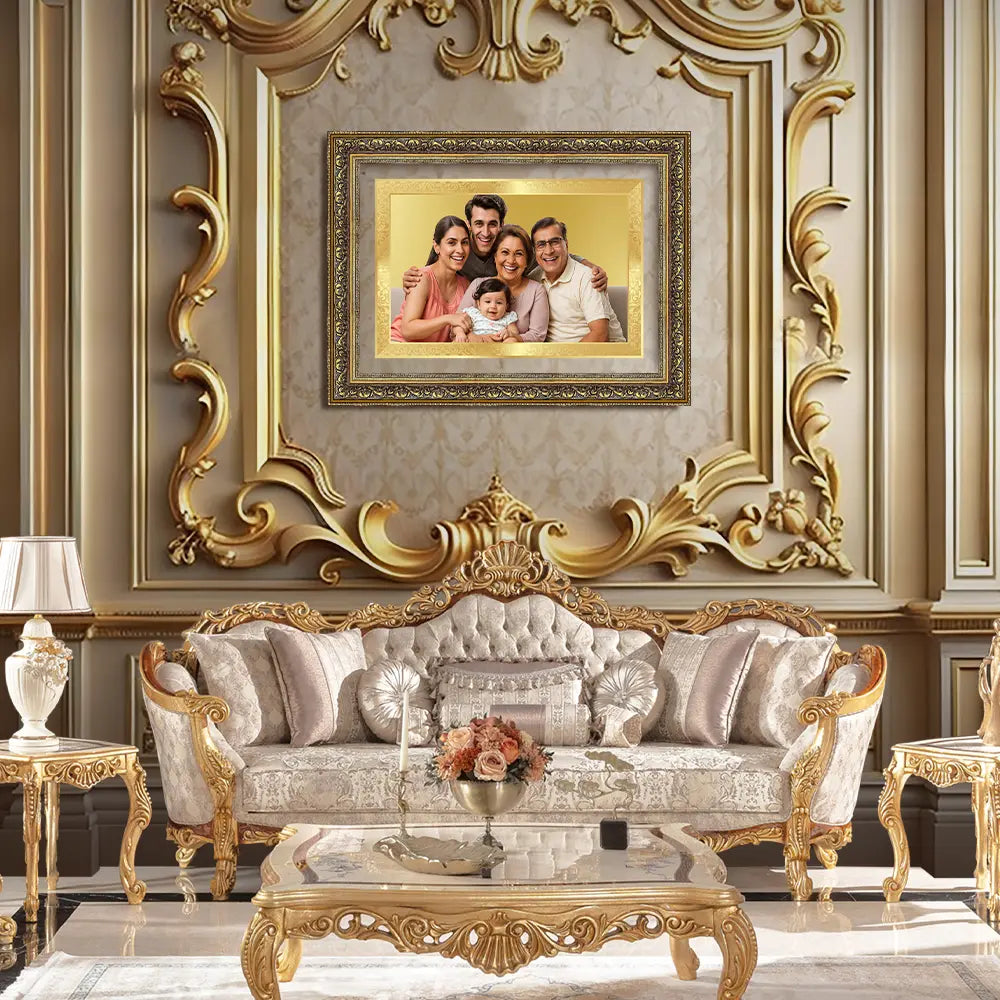 Portrait on Gold | Immortalise Your Legacy Landscape Photo Frame in 24K Gold