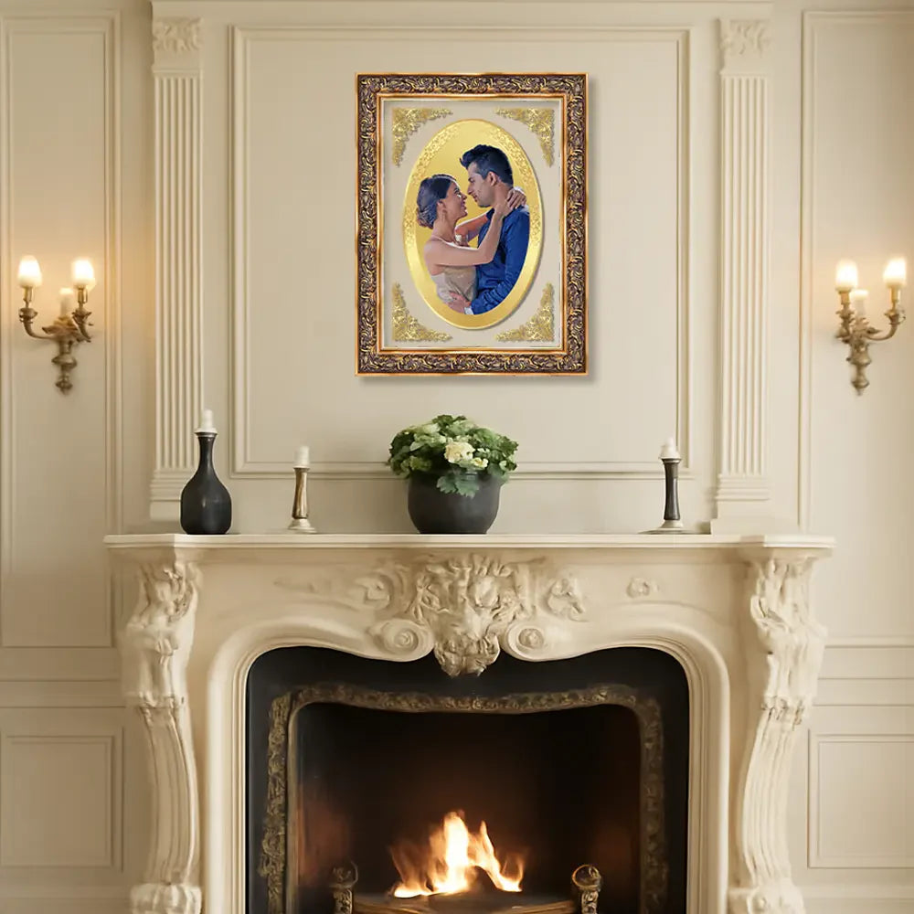 Portrait on Gold | Immortalise Your Opulent Charm Oval Photo Frame in 24K Gold