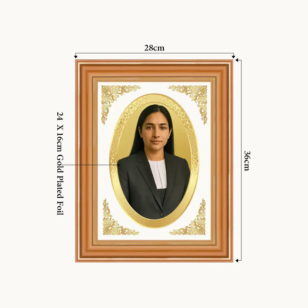 Portrait on Gold | Immortalise Your Luxe Mini Oval Photo Frame in 24K Gold