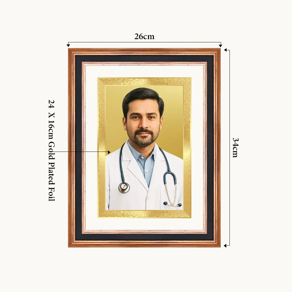 Portrait on Gold | Immortalise Your Luxe Mini Rectangular Photo Frame in 24K Gold