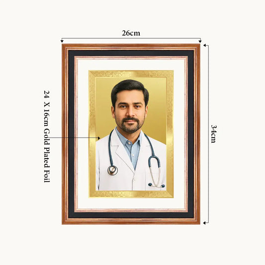 Portrait on Gold | Immortalise Your Luxe Mini Rectangular Photo Frame in 24K Gold