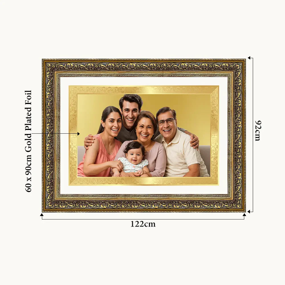 Portrait on Gold | Immortalise Your Legacy Landscape Photo Frame in 24K Gold