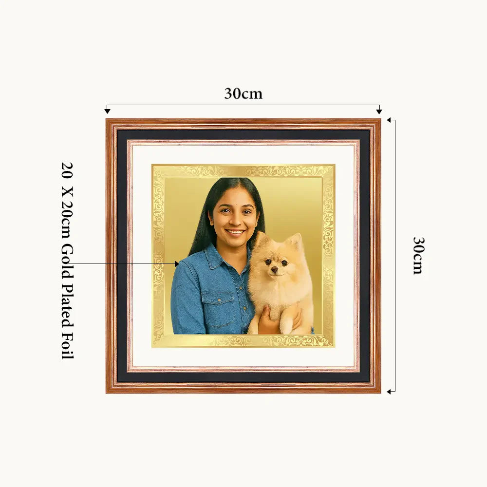 Portrait on Gold | Immortalise Your Luxe Mini Square Photo Frame in 24K Gold