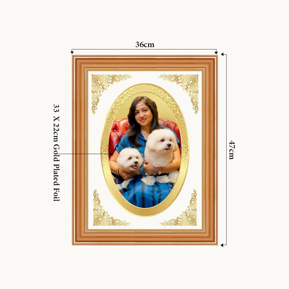 Portrait on Gold | Immortalise Your Petite Luxe Oval Photo Frame in 24K Gold