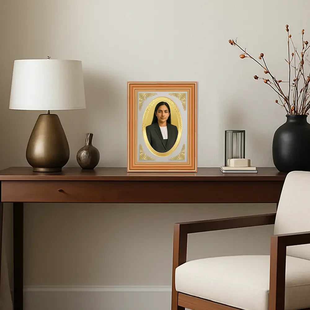 Portrait on Gold | Immortalise Your Luxe Mini Oval Photo Frame in 24K Gold