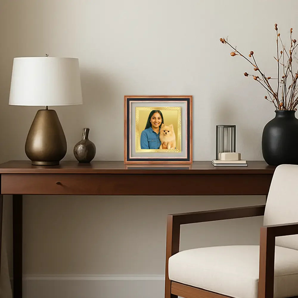 Portrait on Gold | Immortalise Your Luxe Mini Square Photo Frame in 24K Gold