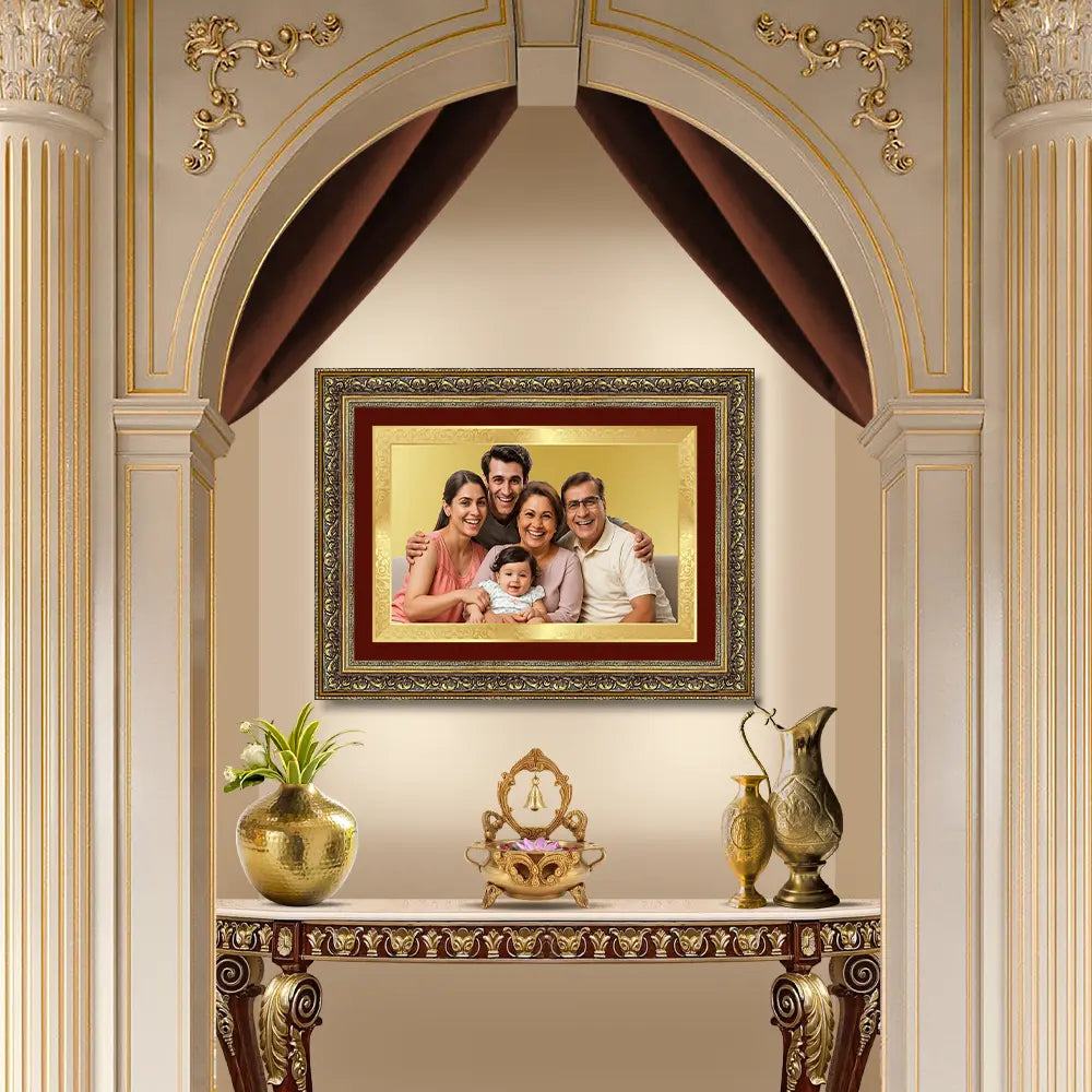 Portrait on Gold | Immortalise Your Legacy Landscape Photo Frame in 24K Gold
