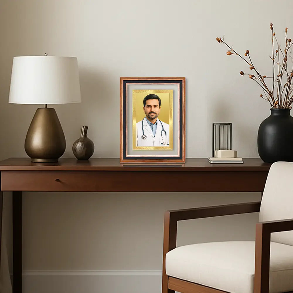 Portrait on Gold | Immortalise Your Luxe Mini Rectangular Photo Frame in 24K Gold