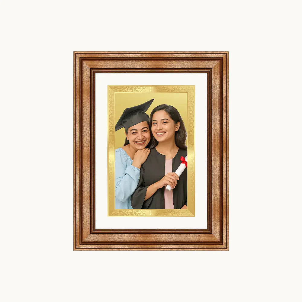 Portrait on Gold | Immortalise Your Petite Luxe Rectangle Photo Frame in 24K Gold