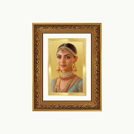 Portrait on Gold | Immortalise Your Opulent Charm Rectangle Photo Frame in 24K Gold
